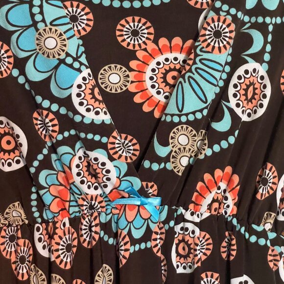 Pink Polkadot Large Sleeveless Multicolor Top - Picture 2 of 4